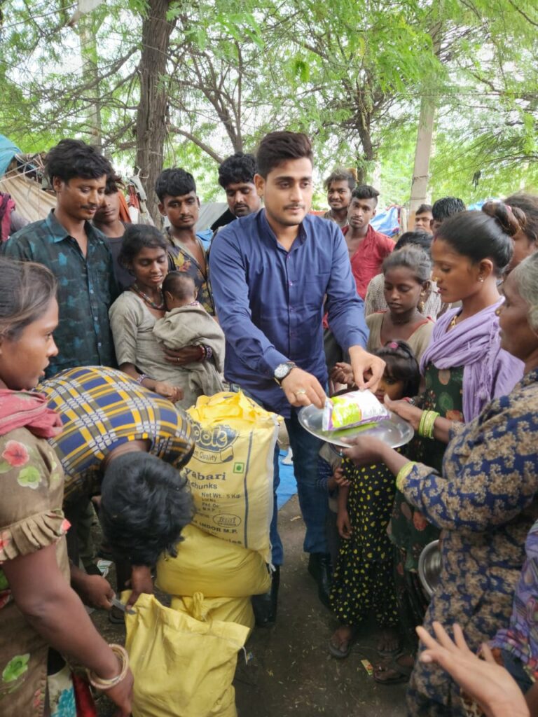 ration distribytion by saviour foundation